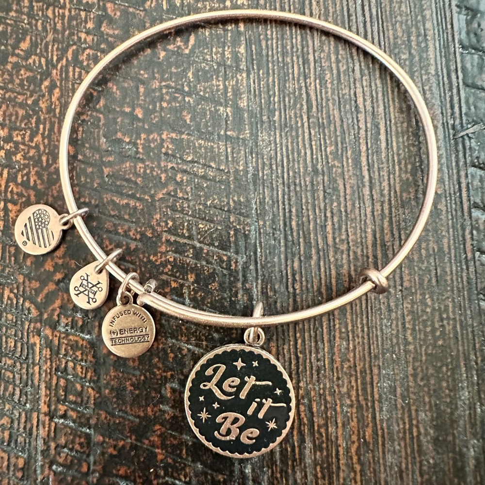 Alex and Ani NWOT The Beatles Let It Be Rose Gold Charm Bangle Bracelet